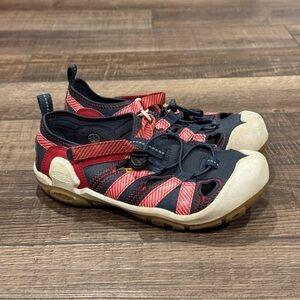 Keen Sandals Kids Blue Red Sport Hiking Fisherman Outdoor Washable Unisex Size 4
